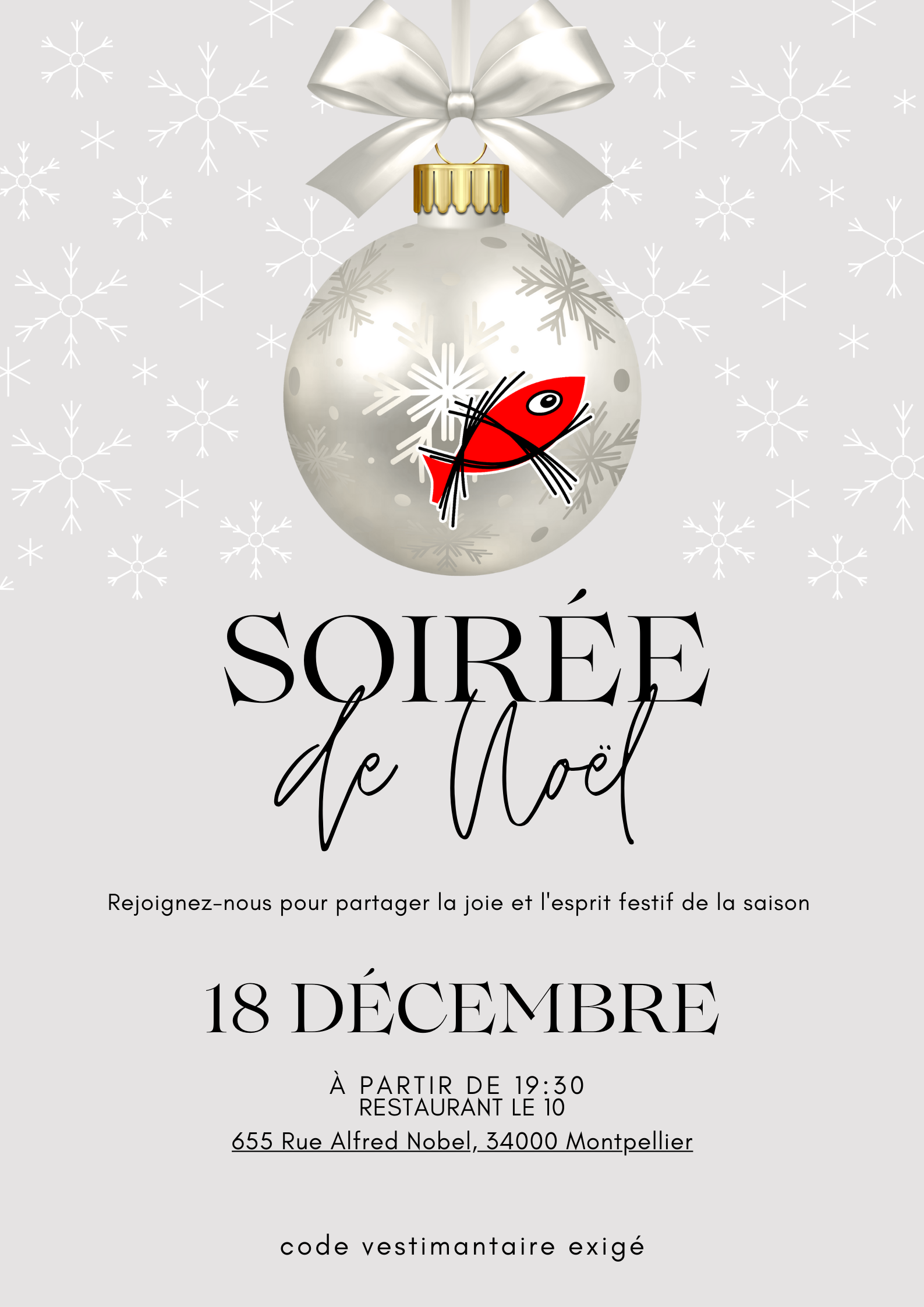 SAVE THE DATE - Repas de Noël